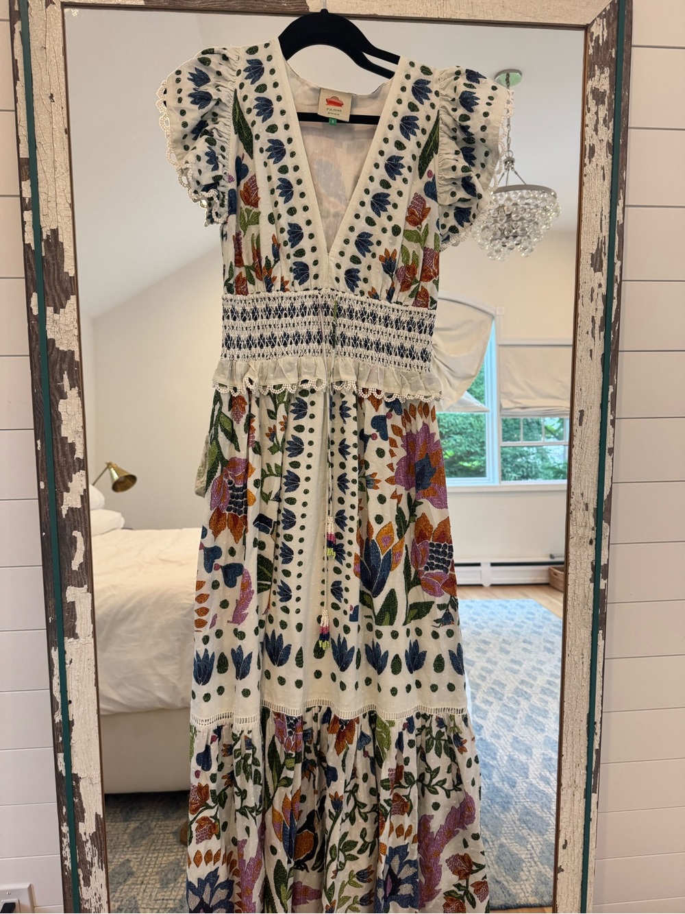 FARM Rio Ocean Tapestry Green Maxi Dress
